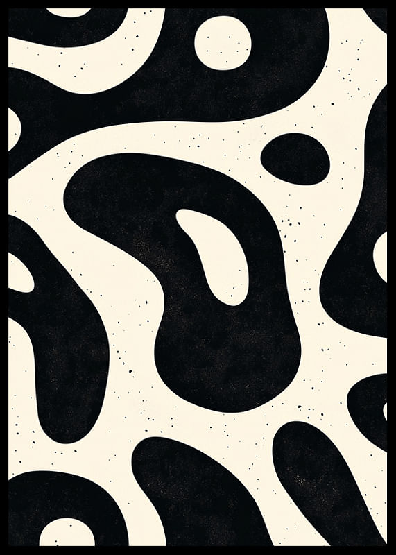Organic shapes in black and white create a suggestive pattern-12