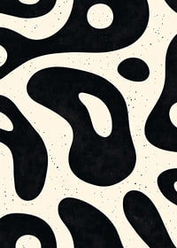 Organic shapes in black and white create a suggestive pattern-7