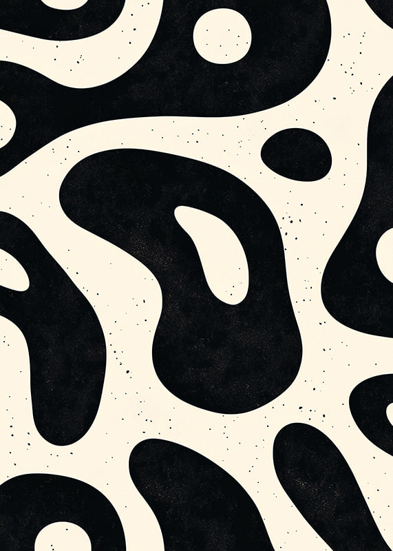 Organic shapes in black and white create a suggestive pattern-12