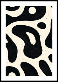 Organic shapes in black and white create a suggestive pattern-0