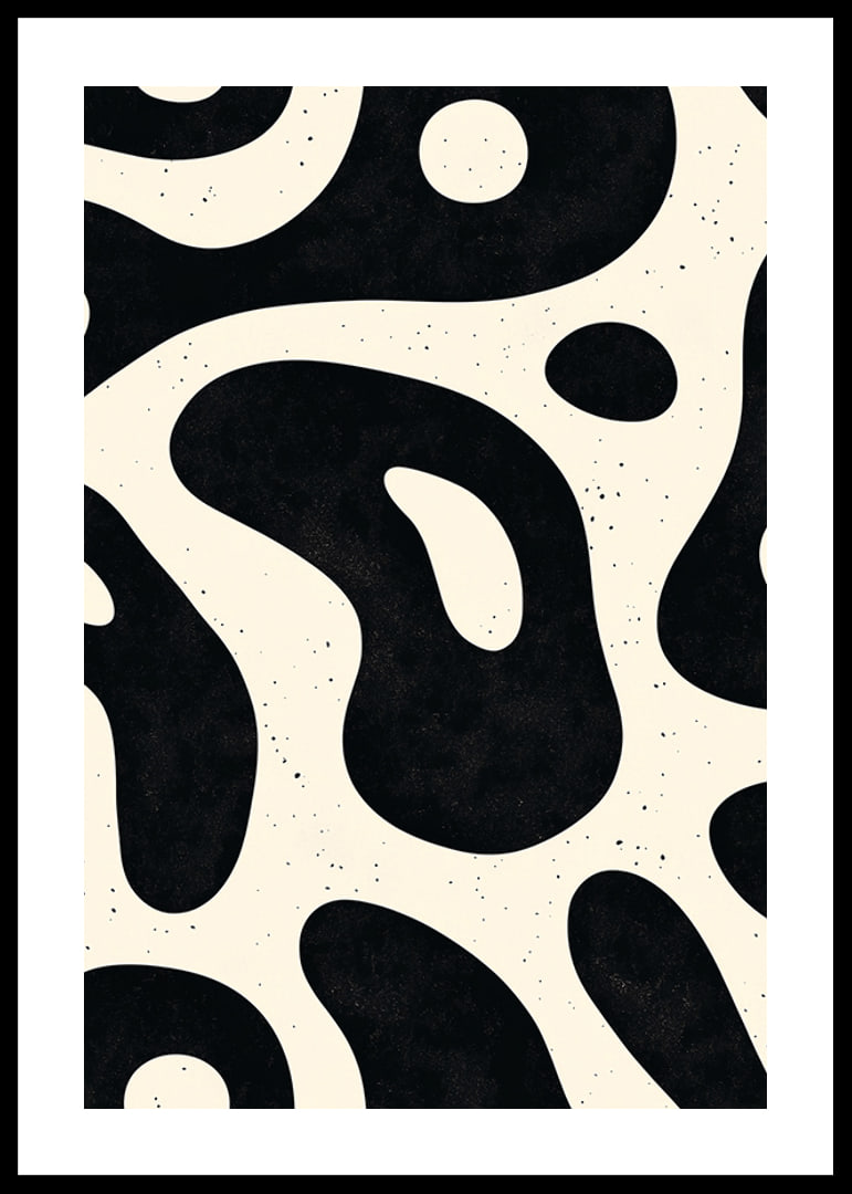 Organic shapes in black and white create a suggestive pattern-12