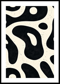 Organic shapes in black and white create a suggestive pattern-0