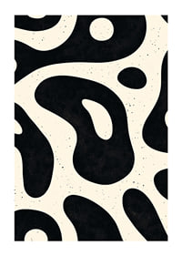 Organic shapes in black and white create a suggestive pattern-1