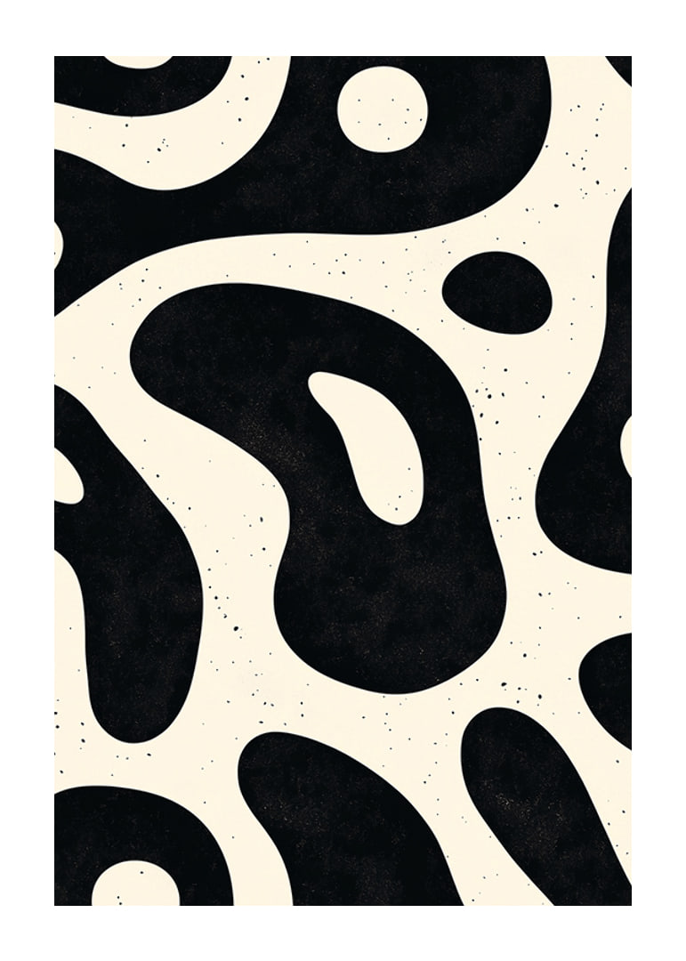 Organic shapes in black and white create a suggestive pattern-12