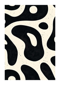 Organic shapes in black and white create a suggestive pattern-1