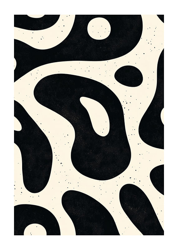 Organic shapes in black and white create a suggestive pattern-12