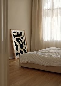Organic shapes in black and white create a suggestive pattern-4