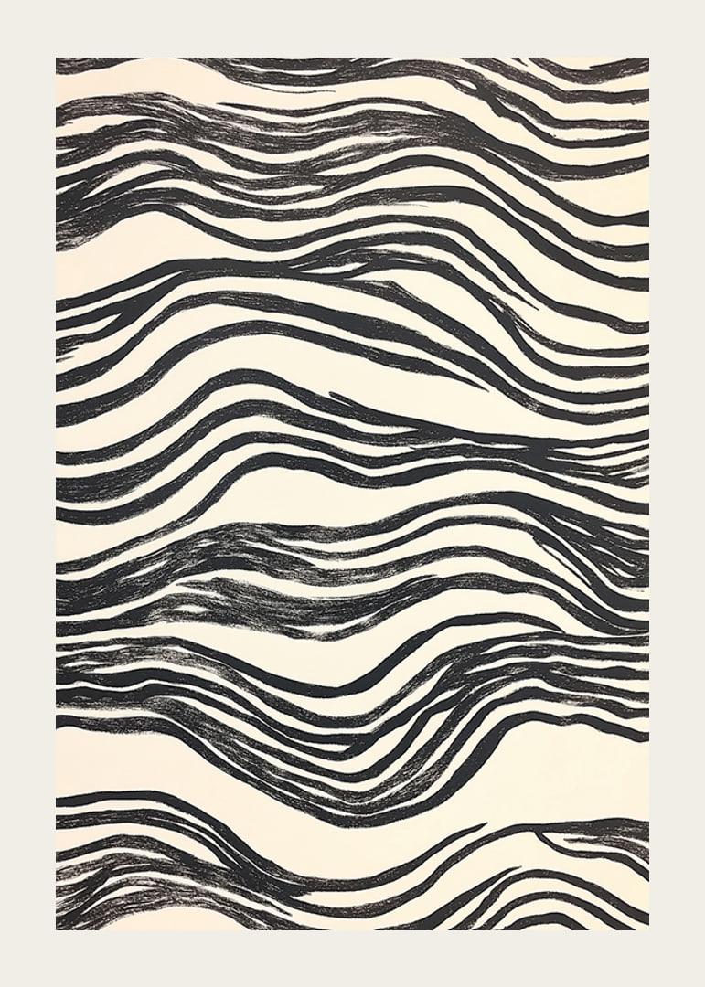 Soft black and white lines form a harmonious pattern-12