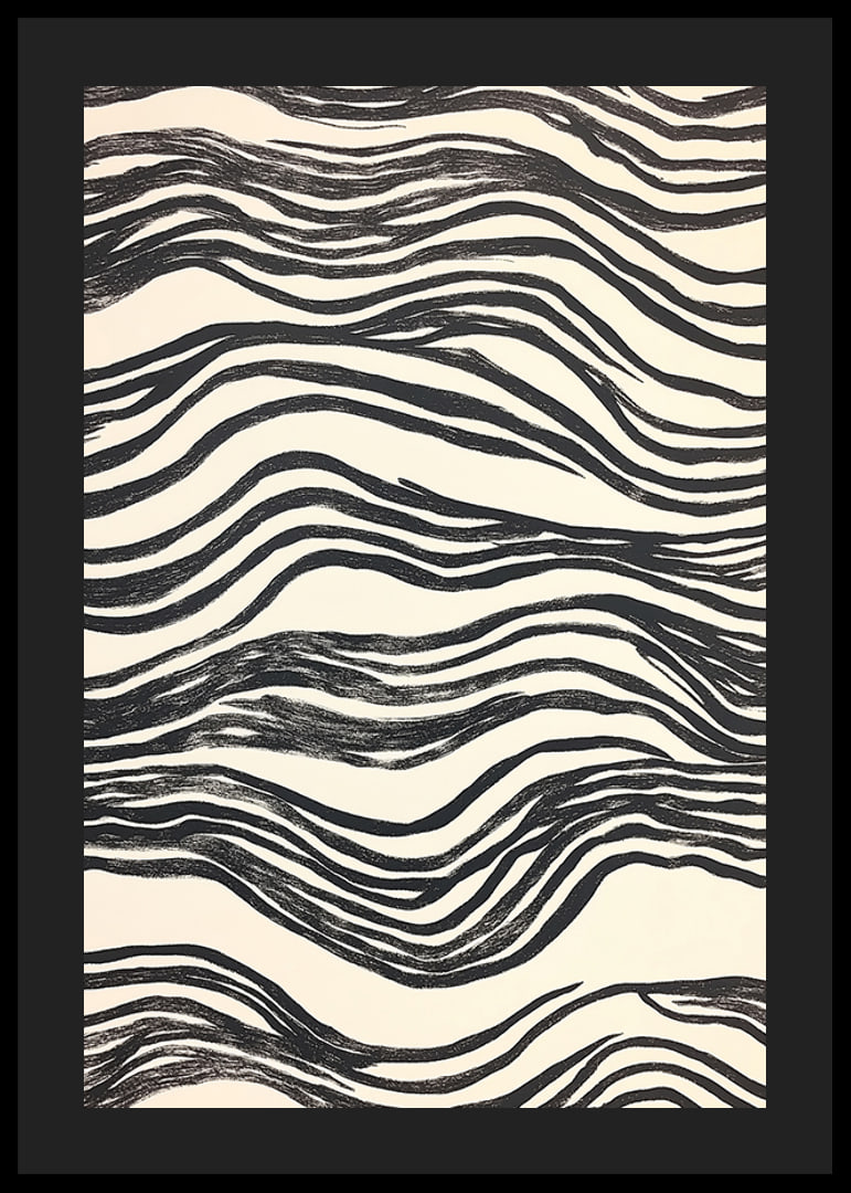 Soft black and white lines form a harmonious pattern-12