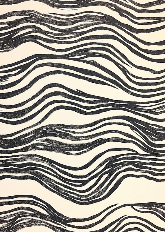 Soft black and white lines form a harmonious pattern-12
