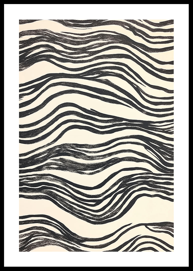 Soft black and white lines form a harmonious pattern-12