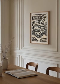 Soft black and white lines form a harmonious pattern-8
