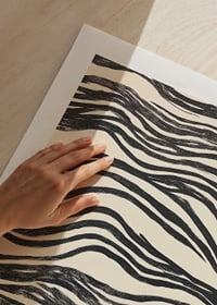 Soft black and white lines form a harmonious pattern-9