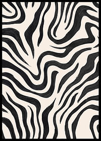 Black and white lines dance across the canvas in a harmonious movement-2