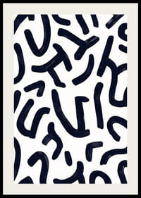 Dramatyczne pociągnięcia pędzlem tworzą żywy rytm na białym tle-2