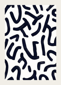 Dramatyczne pociągnięcia pędzlem tworzą żywy rytm na białym tle-3