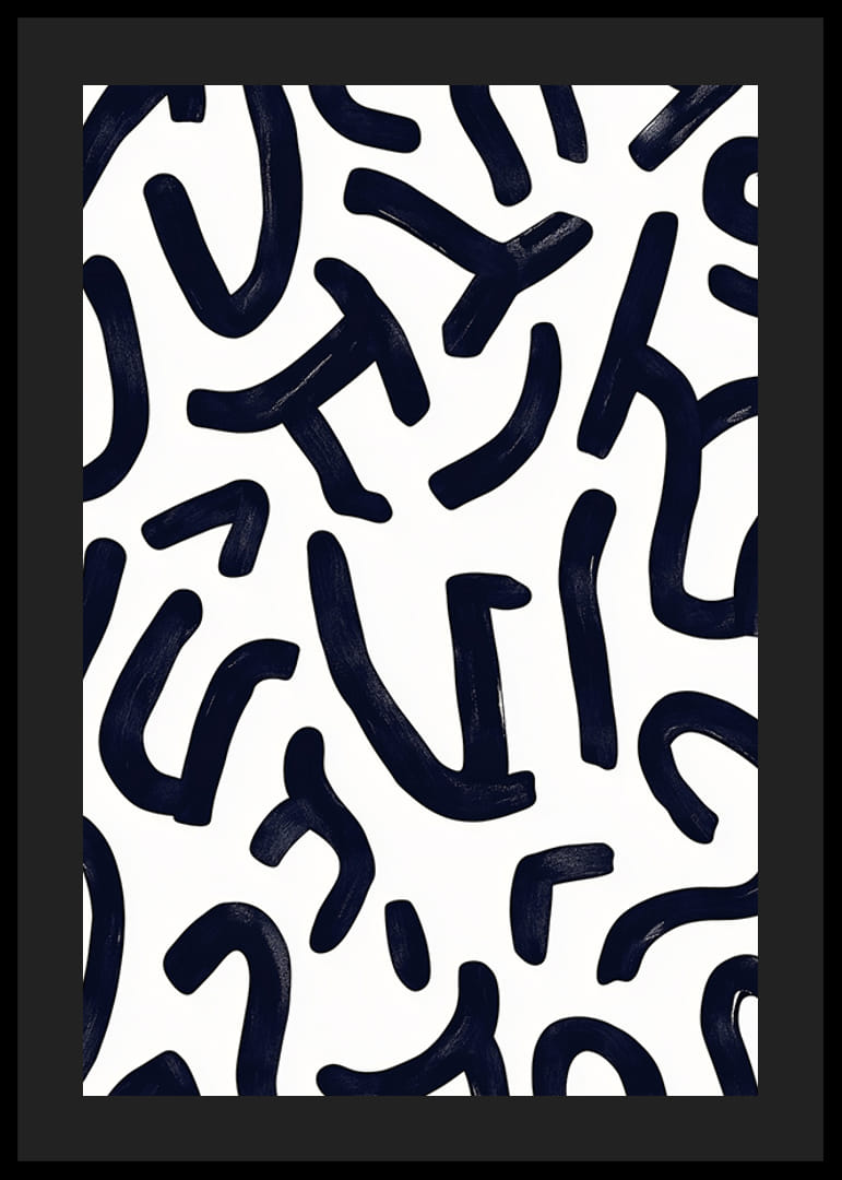 Dramatyczne pociągnięcia pędzlem tworzą żywy rytm na białym tle-12