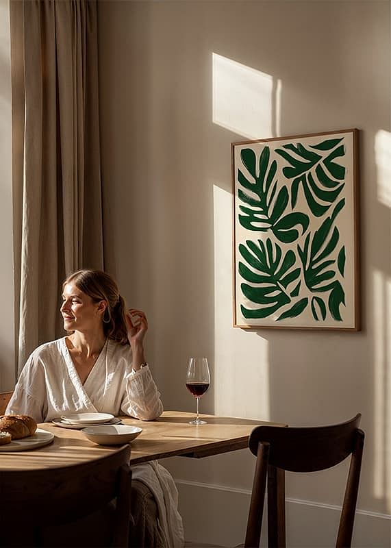 Motiv elegant cu frunze pe un fundal elegant și deschis-12