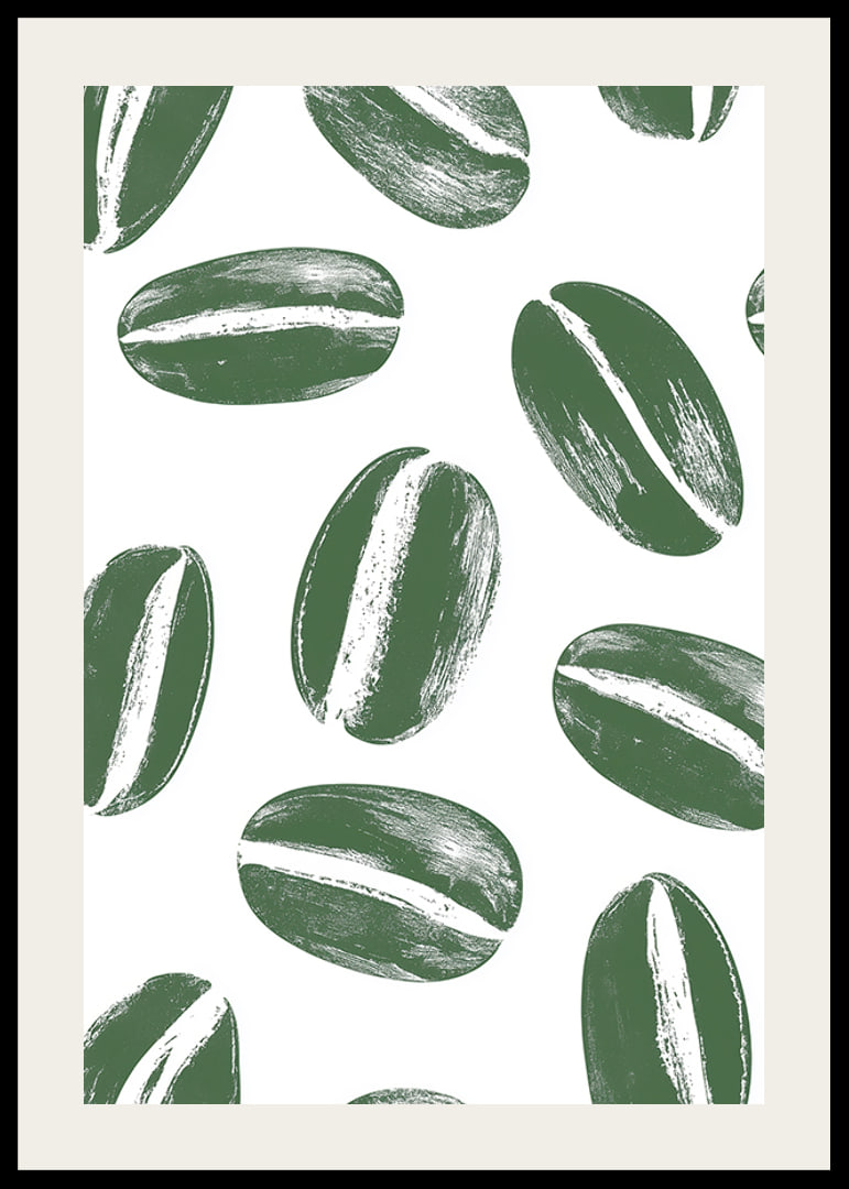 Green coffee beans in a harmonious pattern create tranquility-12