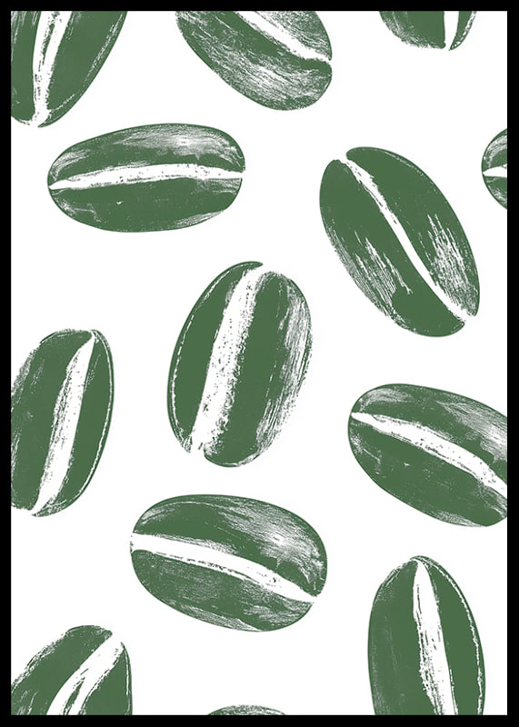 Green coffee beans in a harmonious pattern create tranquility-12