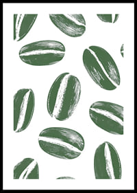 Green coffee beans in a harmonious pattern create tranquility-0