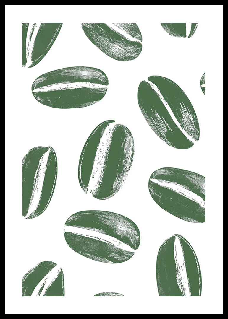 Green coffee beans in a harmonious pattern create tranquility-12