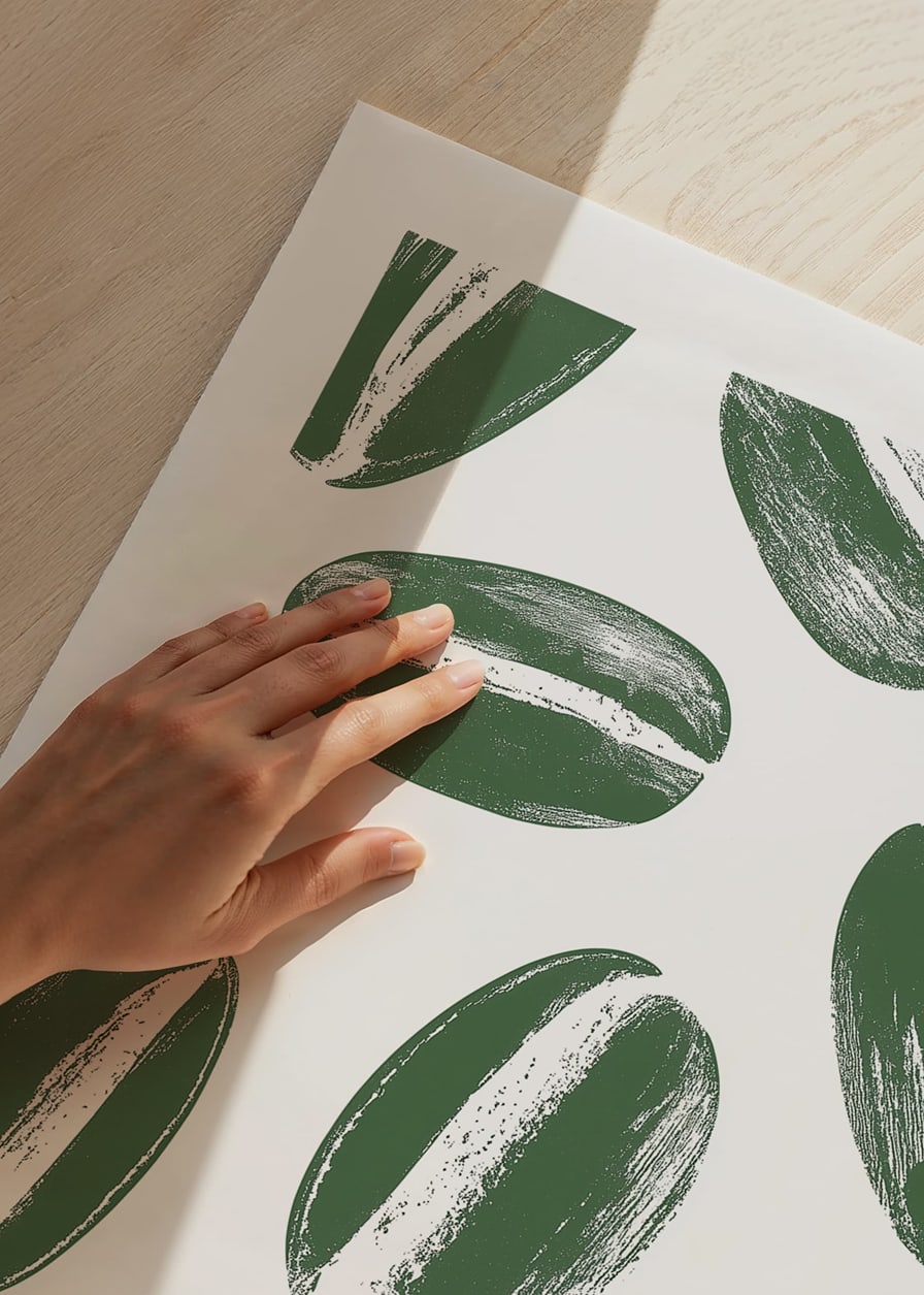 Green coffee beans in a harmonious pattern create tranquility-12