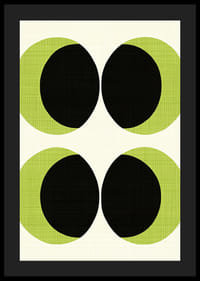 Grafiska cirklar i grönt och svart skapar en hypnotisk känsla-4