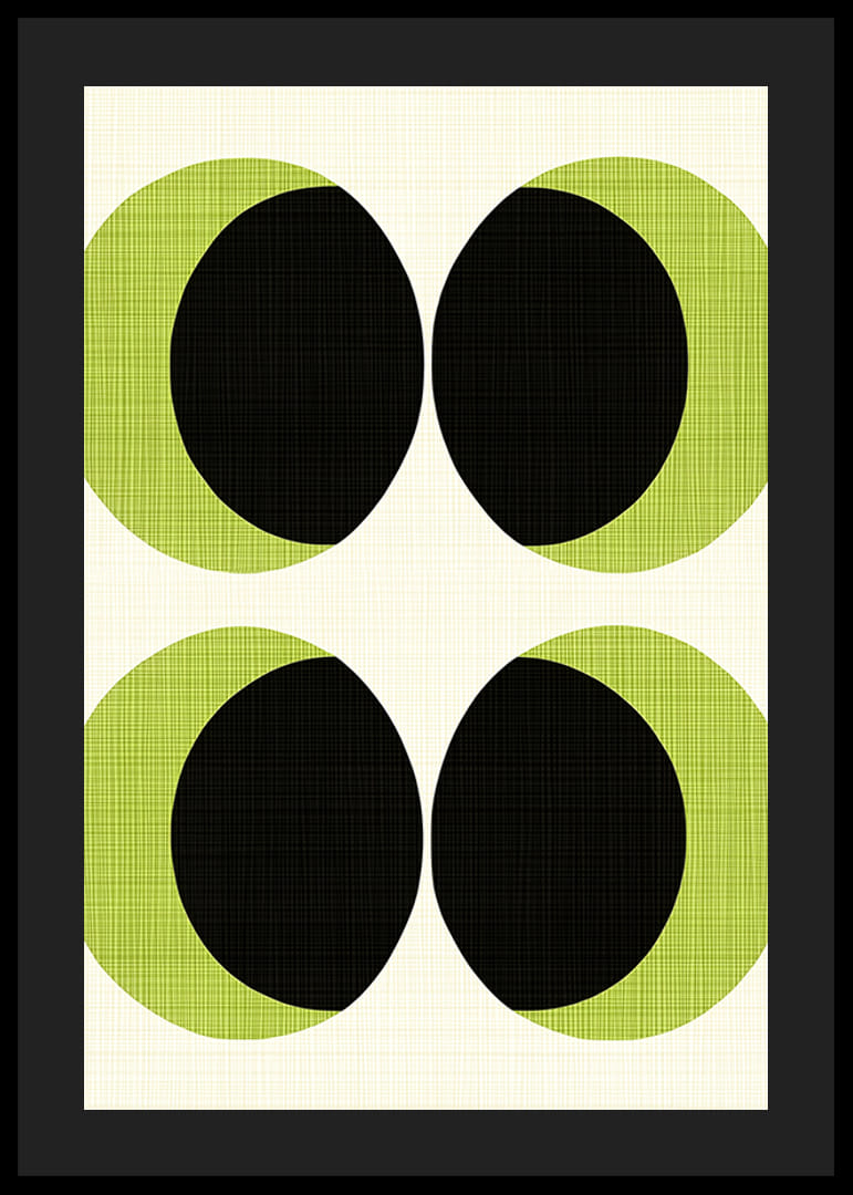 Grafiska cirklar i grönt och svart skapar en hypnotisk känsla-12