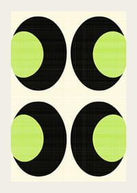 Svarta och gröna geometriska former i ett harmoniskt mönster-3