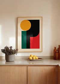 Colorful geometry meets bold shapes in an elegant expression-2