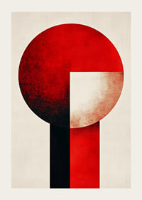 Powerful red and black shapes in harmonious balance-3