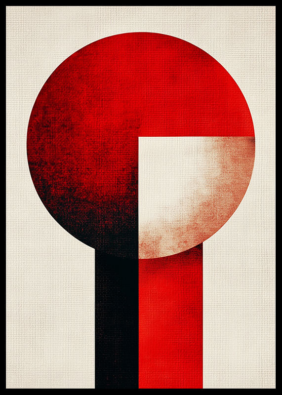 Formes puissantes rouges et noires en équilibre harmonieux-12