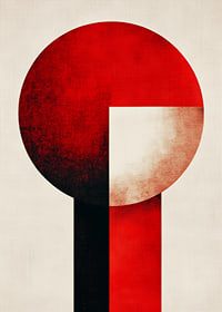 Powerful red and black shapes in harmonious balance-7