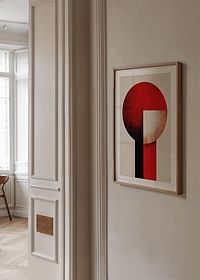 Formes puissantes rouges et noires en équilibre harmonieux-4