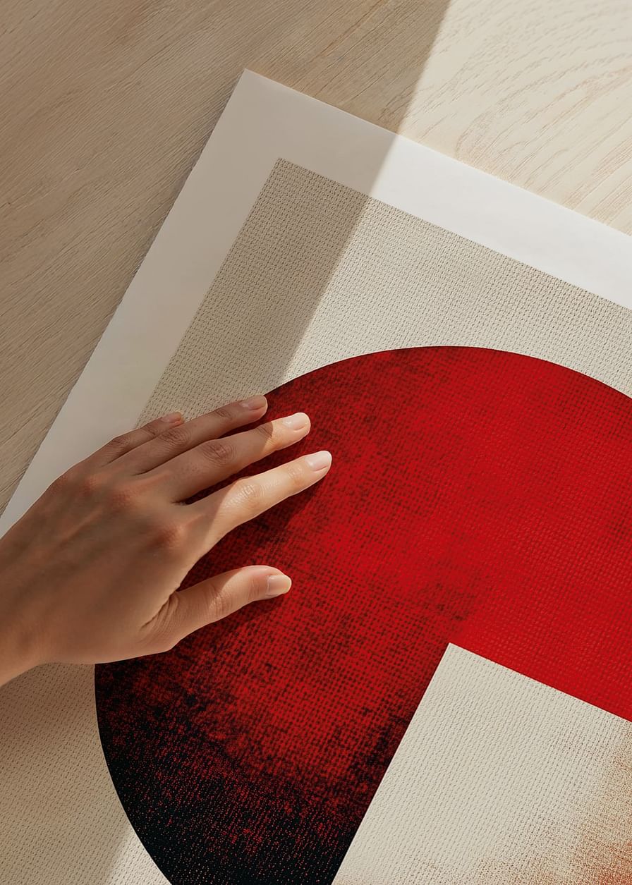 Formes puissantes rouges et noires en équilibre harmonieux-12