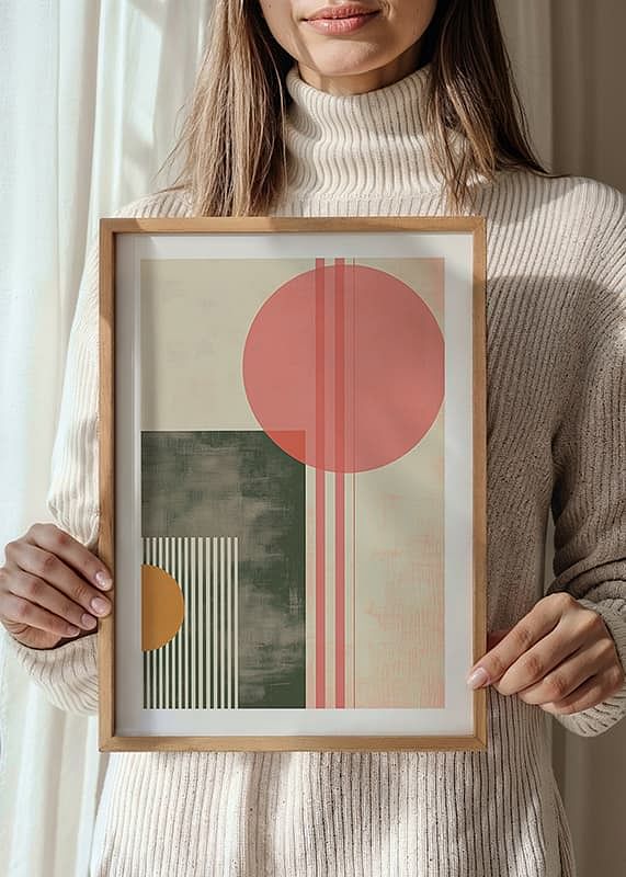 A finom geometriai formák retro színvilággal nyugalmat teremtenek-12