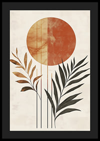 Elegant färgspel av sol och blad i harmonisk balans-4