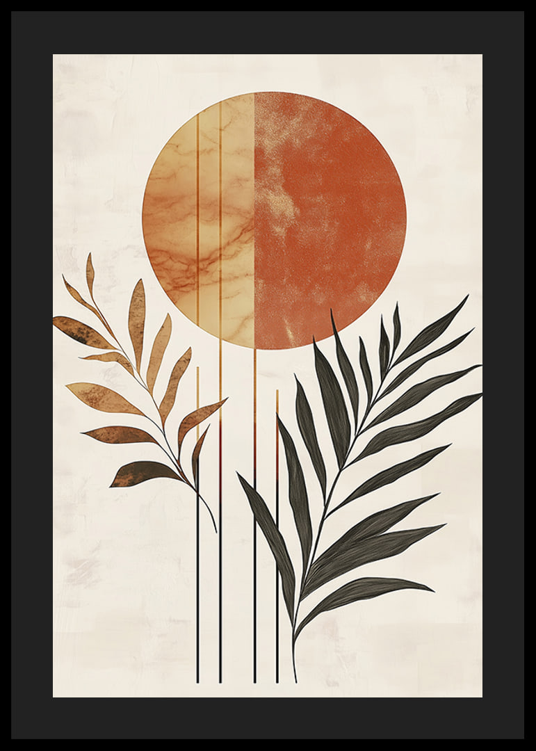 Elegant färgspel av sol och blad i harmonisk balans-12