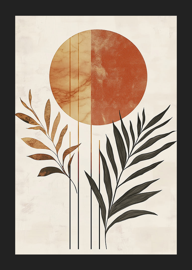 Elegant färgspel av sol och blad i harmonisk balans-12