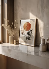 Elegant färgspel av sol och blad i harmonisk balans-8