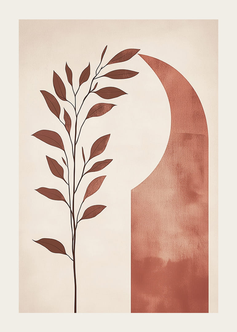 Stylish foliage meets a soft arch in a warm tone-12