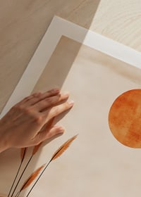 Desert landscape with gentle curves and a glowing sun-9