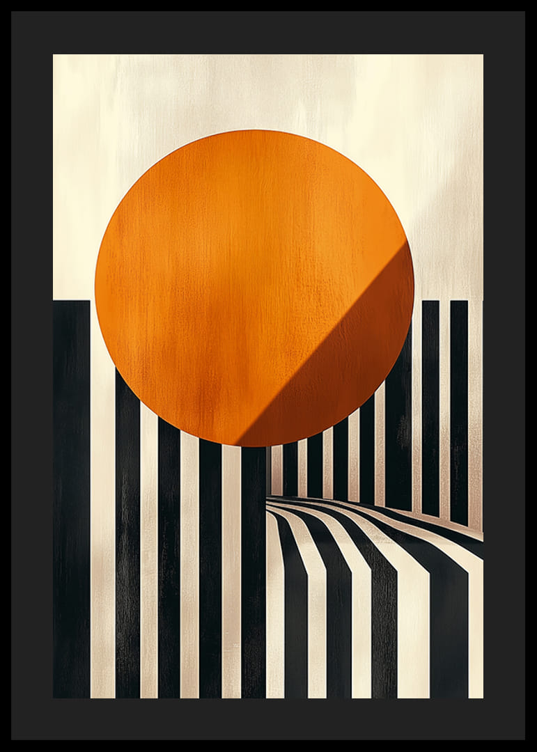 Kontrastrika linjer smälter samman med en strålande solkrets-12