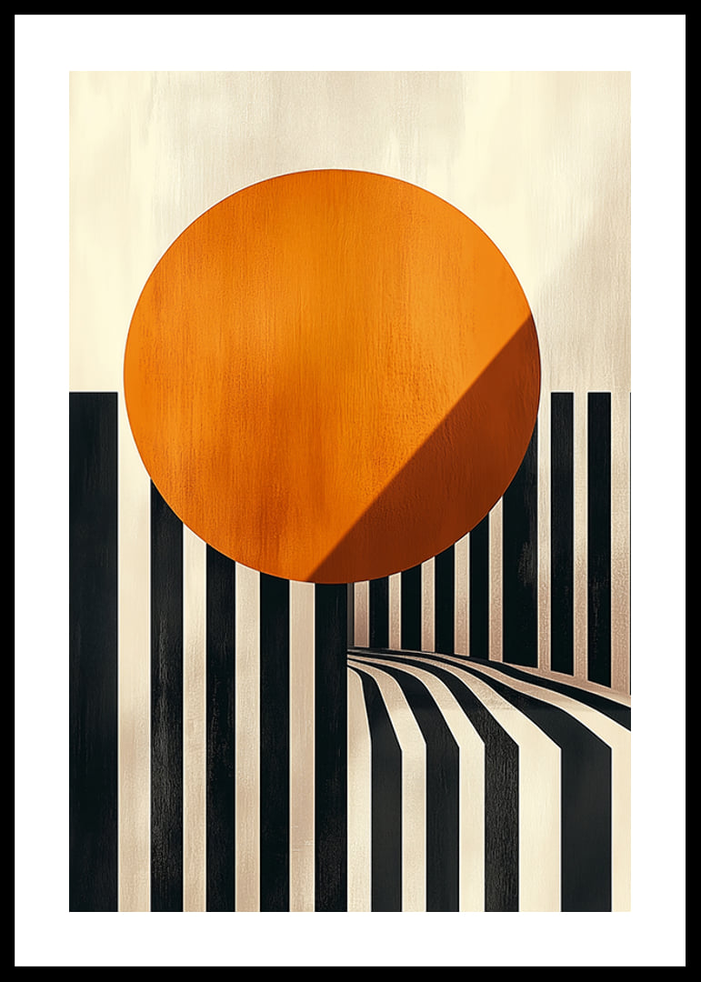 Contrasting lines merge with a radiant sun circle-12