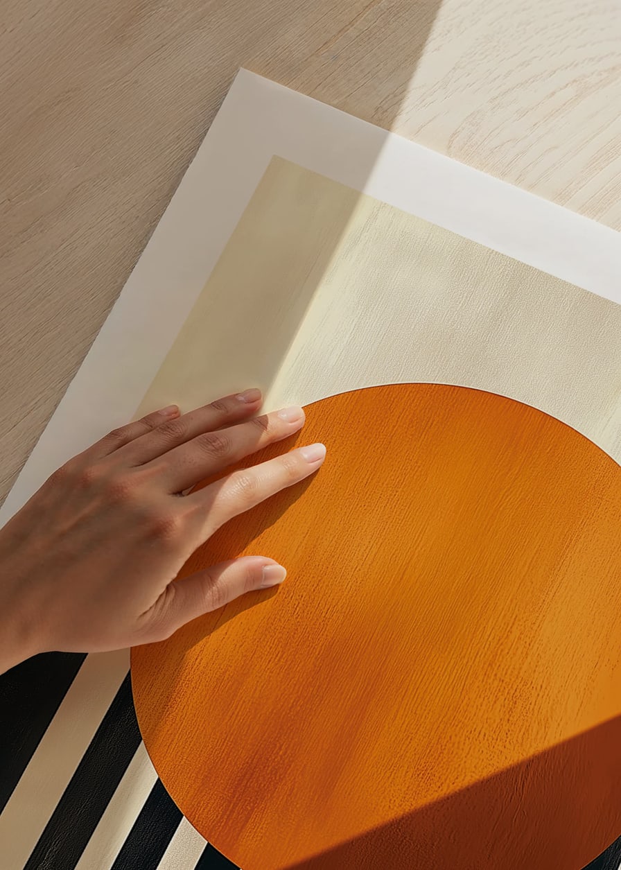 Contrasting lines merge with a radiant sun circle-12