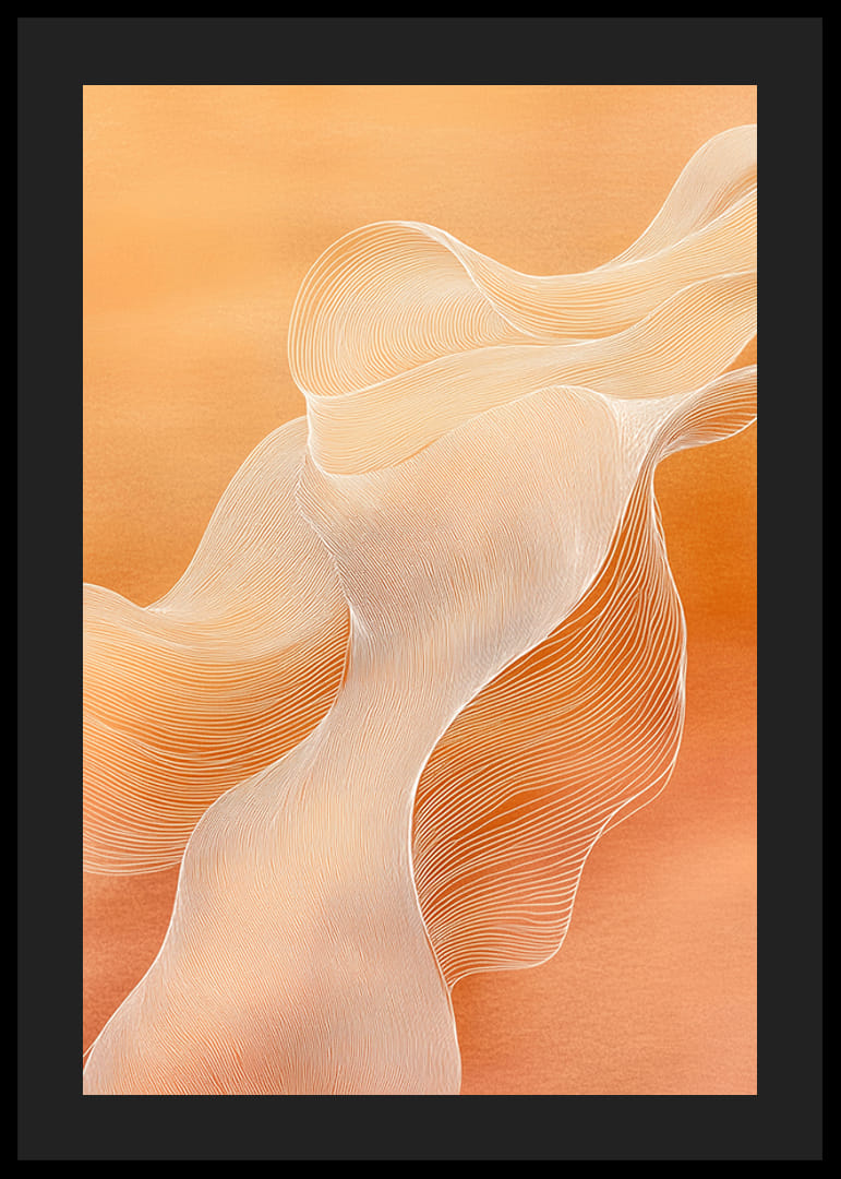 Zachte lijnen in oranje creëren een harmonieus en dromerig gevoel-12