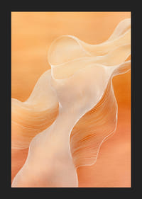 Zachte lijnen in oranje creëren een harmonieus en dromerig gevoel-5