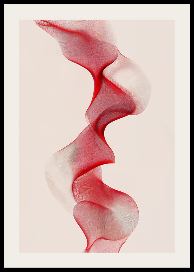 Mjuka röda och vita linjer skapar en flytande rörelse-12