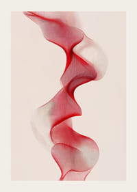 Mjuka röda och vita linjer skapar en flytande rörelse-3